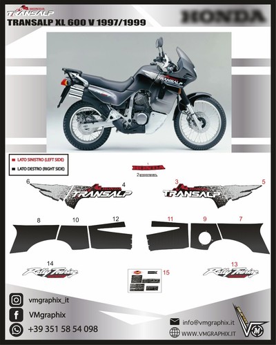 Adesivi transalp xl600v xl - ,