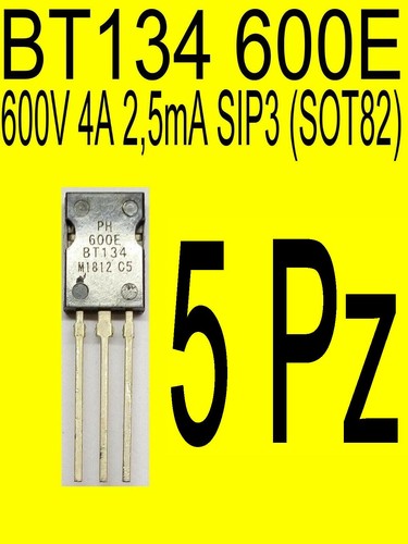 5pz lotto triac bt134 600e - 5pz,