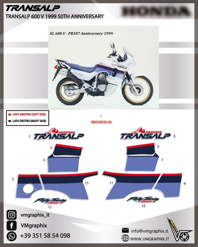 Adesivi xl600v transalp - xl600v,